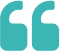 A large green quotation mark symbol on a white background.