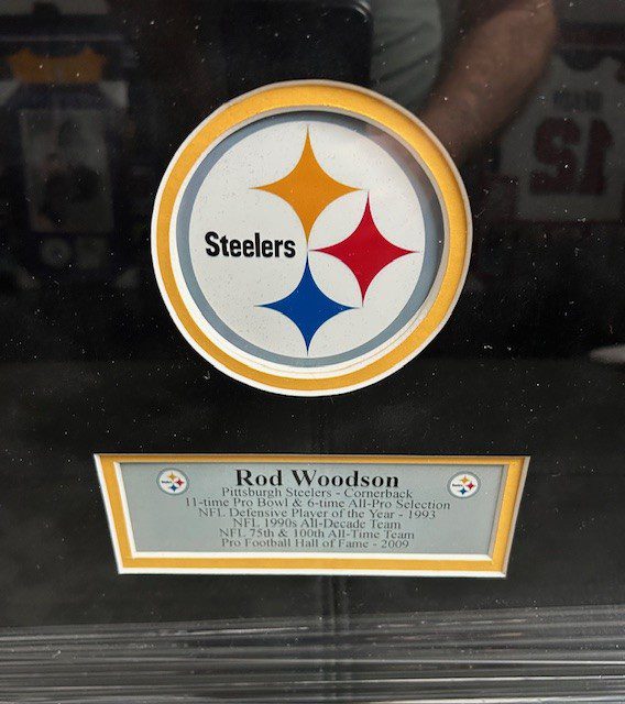 Pittsburgh Steelers plaque honoring Rod Woodson.