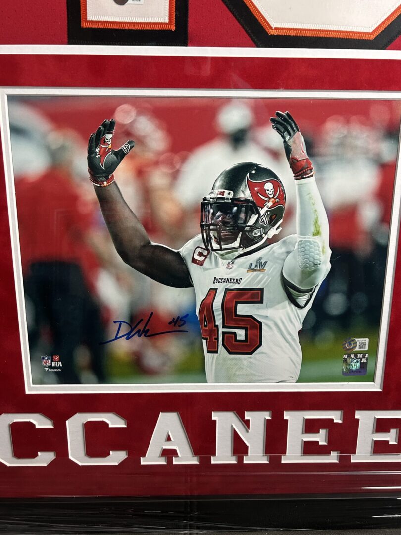 Football player celebrating on the field.