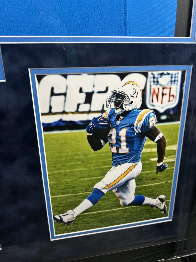 Football player running on the field.