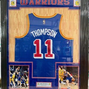 Klay Thompson Signed Nike Jersey Framed Authentic Warriors Swingman Fanatics COA