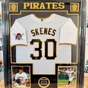 SOLD! Paul Skenes Signed Framed Nike Jersey Pittsburg Pirates Cy Young MLB COA