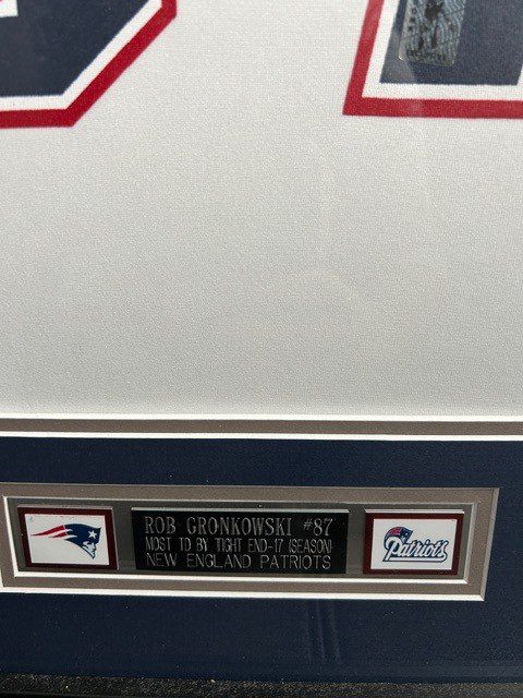 Rob Gronkowski Signed Framed Nike Jersey New England Patriots Exclusive Gronk COA Hologram - Image 4