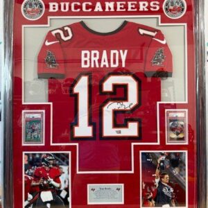 Tom Brady Signed Nike Vapor Elite Framed Jersey Tampa Bay Buccaneers FANATICS